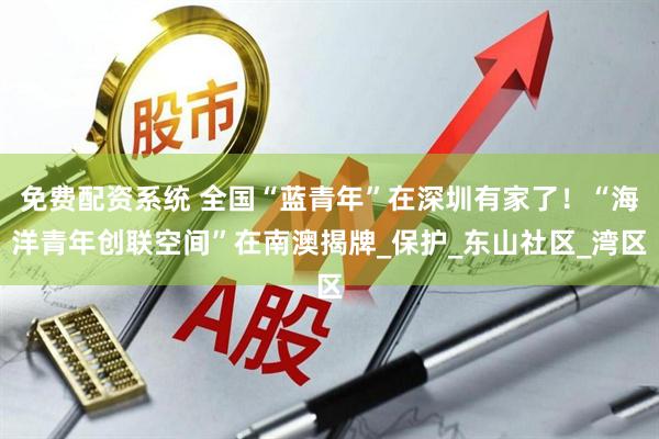 免费配资系统 全国“蓝青年”在深圳有家了！“海洋青年创联空间”在南澳揭牌_保护_东山社区_湾区